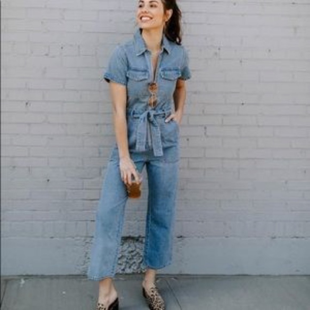 Kittenish denim jumpsuit